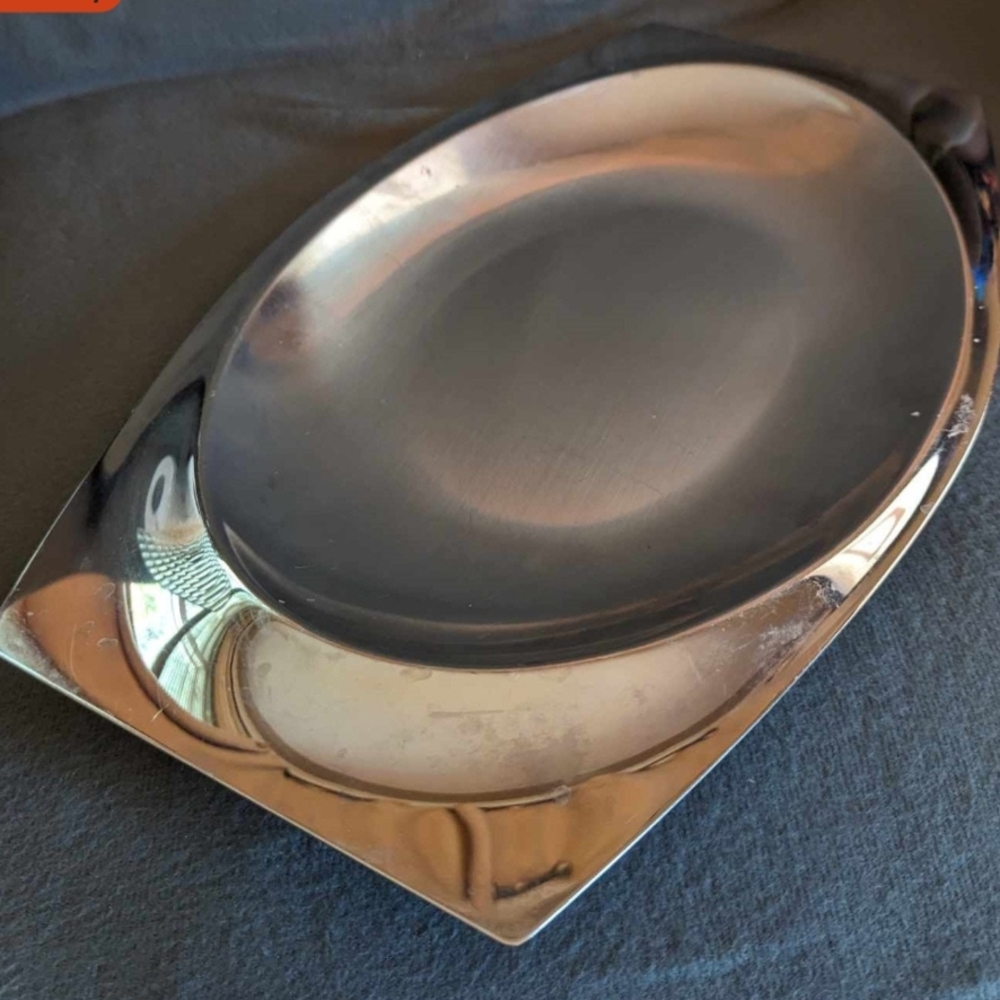 Vintage 1970's Letang Remy model Oceane serving tray platter vintage Stainless
